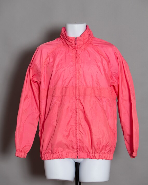 80s 90s Pink Nylon Windbreaker Jacket - Etsy