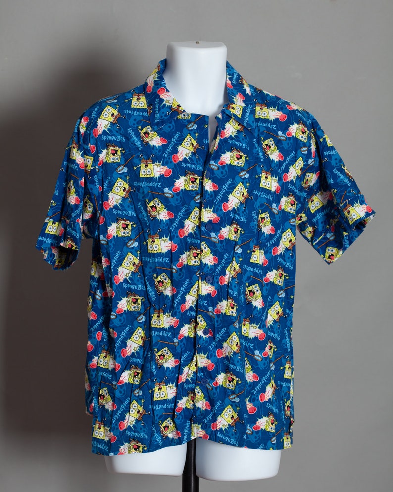 SPONGEBOB SQUAREPANTS Button Down Short Sleeve Shirt - Etsy