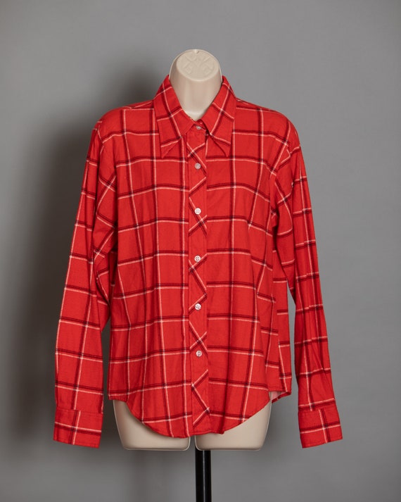 Women's 70s Button Down Long Sleeve Top - Miss K - image 1