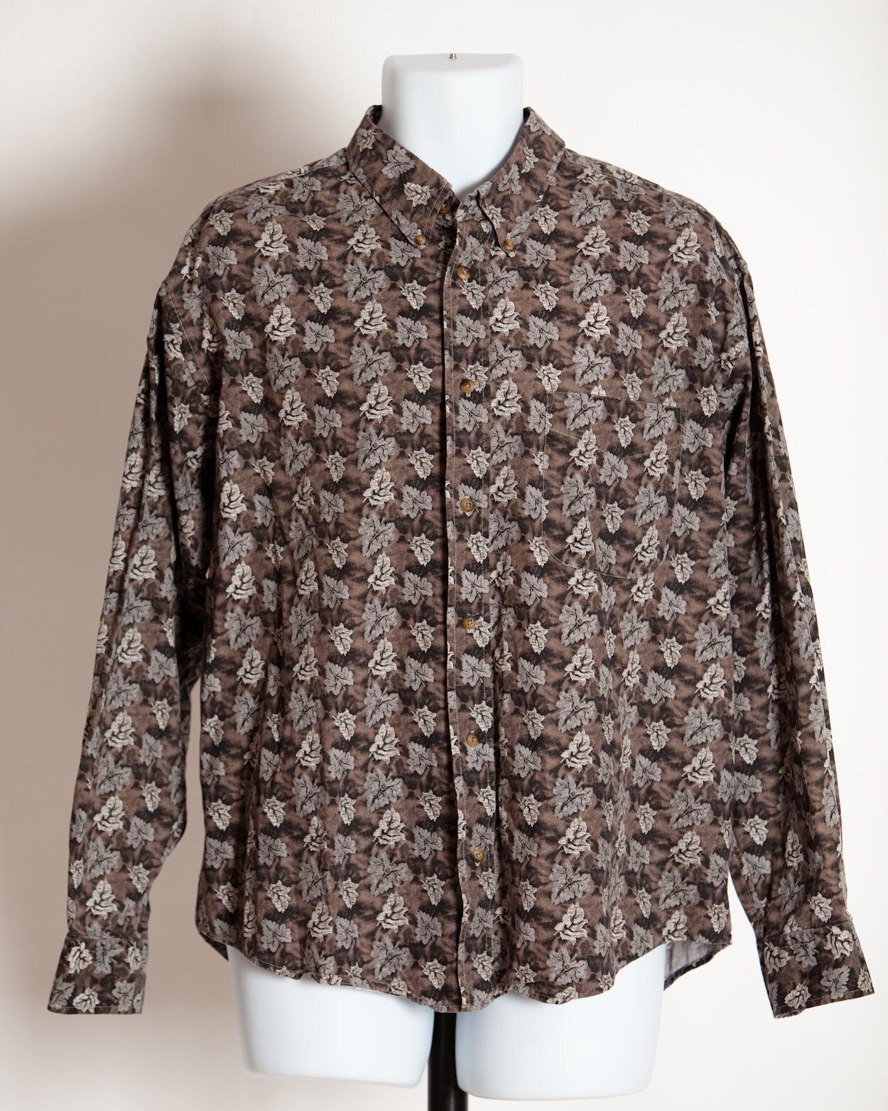 Mens 80s 90s Leaf Pattern Button Down Shirt Munsingwear - Etsy