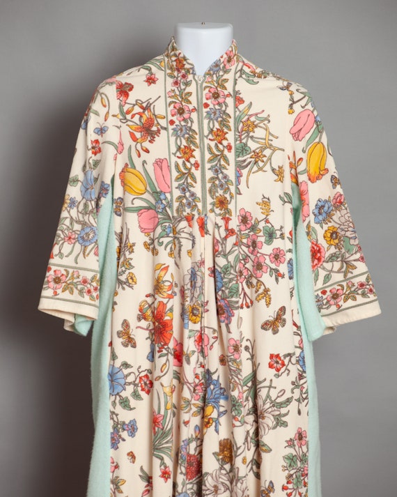 Retro 70s 80s Women's Floral Housecoat Robe - Keyl