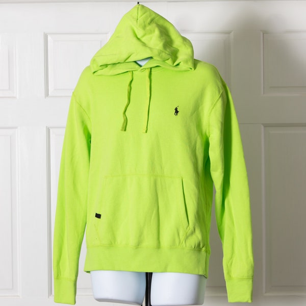 Vintage-New 90s 00s Ralph Laurens Sweatshirt Hoodie bright green