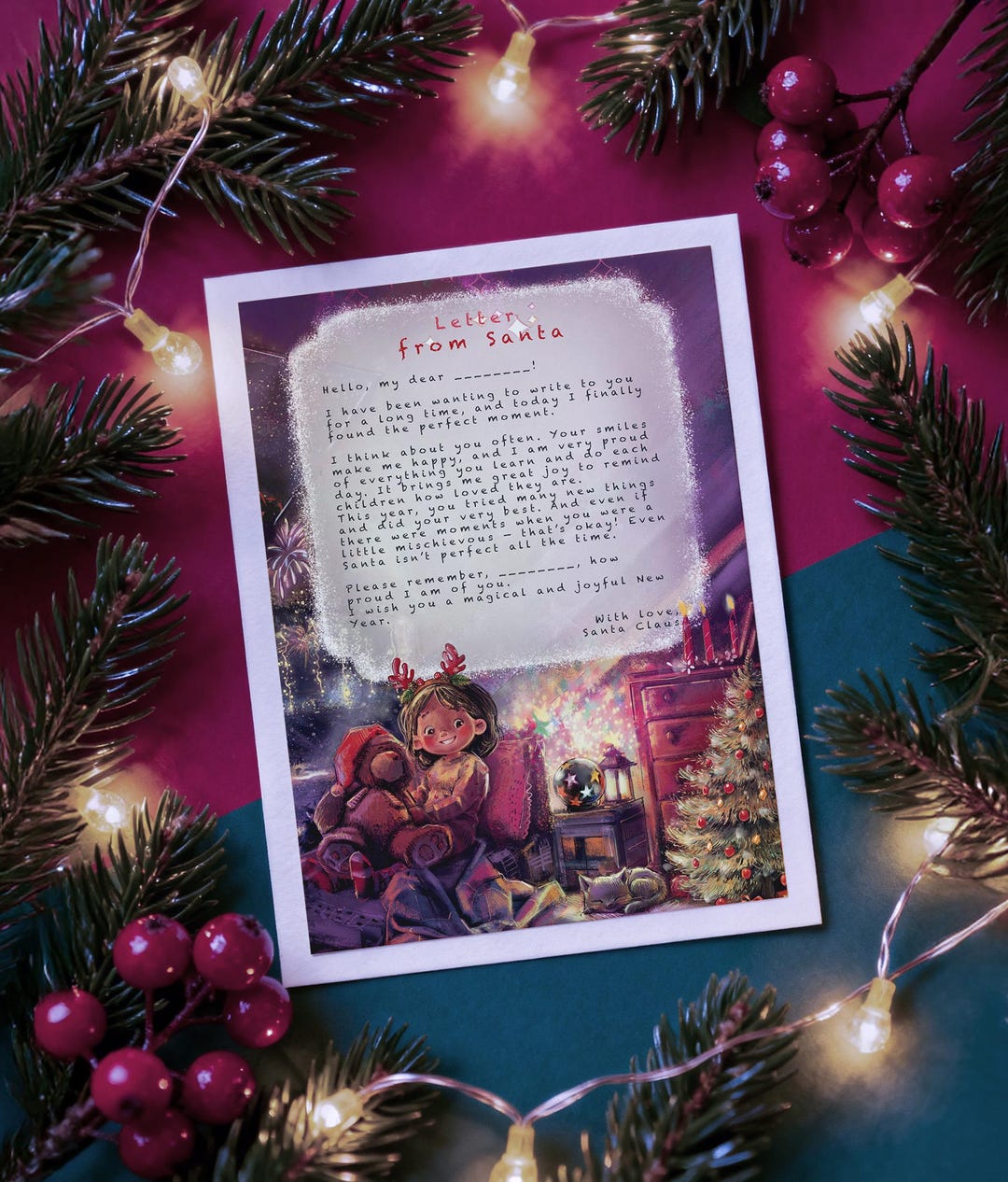 Large Santa Pdf Printable Letter From Santa PDF Instant Download - Etsy