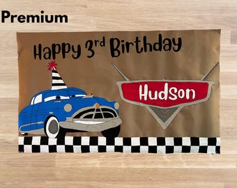 Disney Cars Birthday Banner - Cars Inspired Birthday - Custom Birthday Banner - Boys Birthday Banner - Race Car Birthday - Car Themed Decor