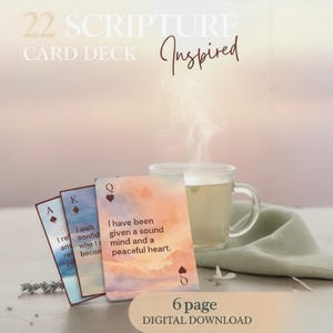 Printable Scripture Cards Biblical Affirmation Inspirational Quotes Christian Meditation Spiritual Wellness Devotional Card Digital Download