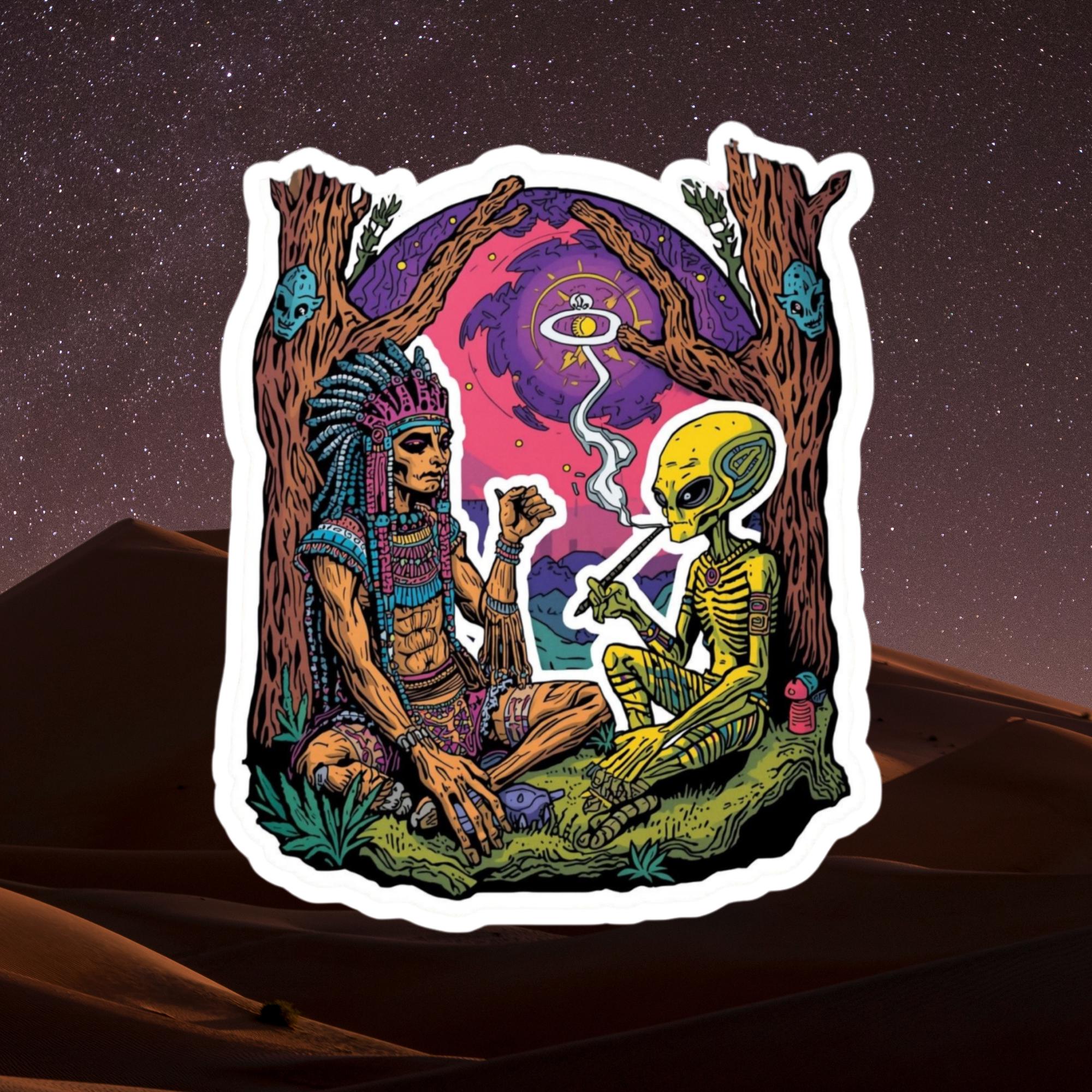 Anunnaki and Alien Smoking Sticker | Ancient Aliens Vinyl Sticker ...
