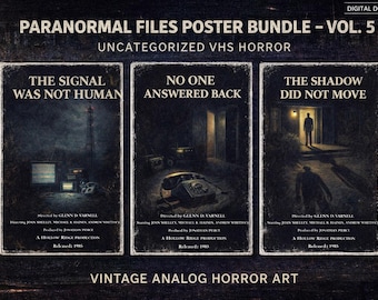 Lost VHS Files: Paranormal VHS Horror - Vol. 5 | Analog Horror Art | Digital Download