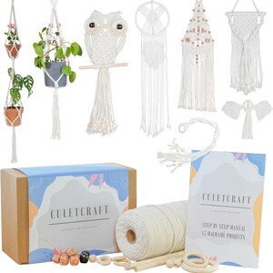 DIY Macrame Kit: Beginner Wall Hanging, Plant & Hat Holder