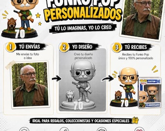 Funko Pop Personalizzato/Figura Hecha a Mano con Caja y Complementos