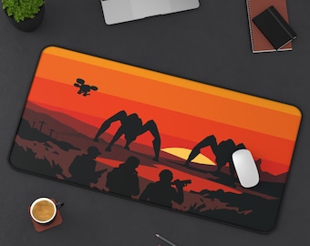 ARC Raiders Desk Mat | Leapers Desk Mat | ARC Raiders Mouse Pad | Video Game Gaming Desk Pad | Minimalist Art | Sizes: 12x18-12x22-16x32