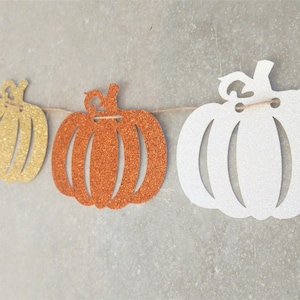 Pumpkin Garland, Pumpkin Banner, Fall Baby Shower Banner, Fall Wedding Banner, Fall Bridal Shower, Thanksgiving Garland, READY TO SHIP