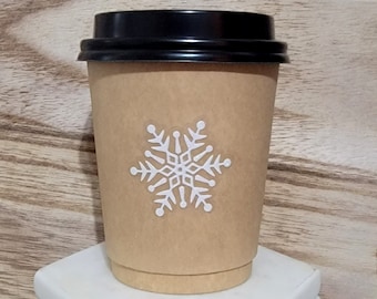 Snowflake Cups, snowflake hot cocoa cups, snowflake coffee cups, Hot Cocoa Bar Cups, Coffee Bar, Winter Baby Shower, party, SET OF 12