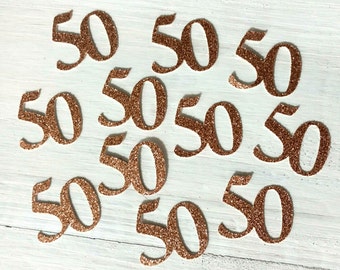 50th Birthday Confetti, Rose Gold Birthday, Birthday Party Confetti, 50 Confetti, 30 Confetti, 40, Birthday Party Decorations, 100 PIECES