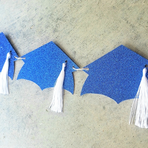 Royal Blue and White Graduation Party Decorations Graduation | Etsy
