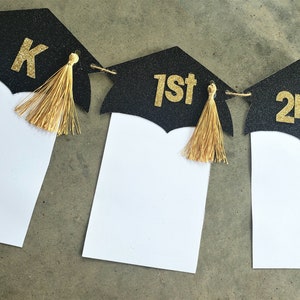 Graduation Photo Banner, Party Decorations 2025, Graduation Yearly Photo Banner, Graduation Decoration, Black Gold, Graduation Party Decor