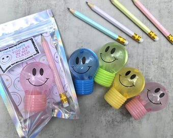 First Day Gift from Teacher, Back to School Favors, Class Gift, Meet the Teacher Student Gifts, Pencil Sharpener, Inspirational Pencil