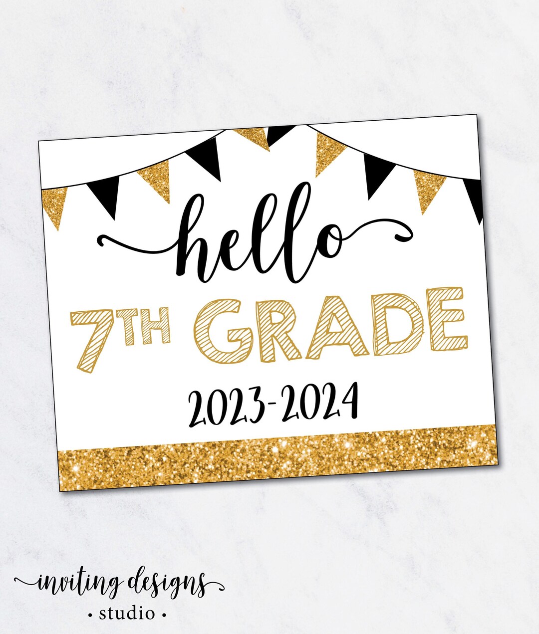 First Day of 7th Grade Sign / Printable Back to School Sign / - Etsy