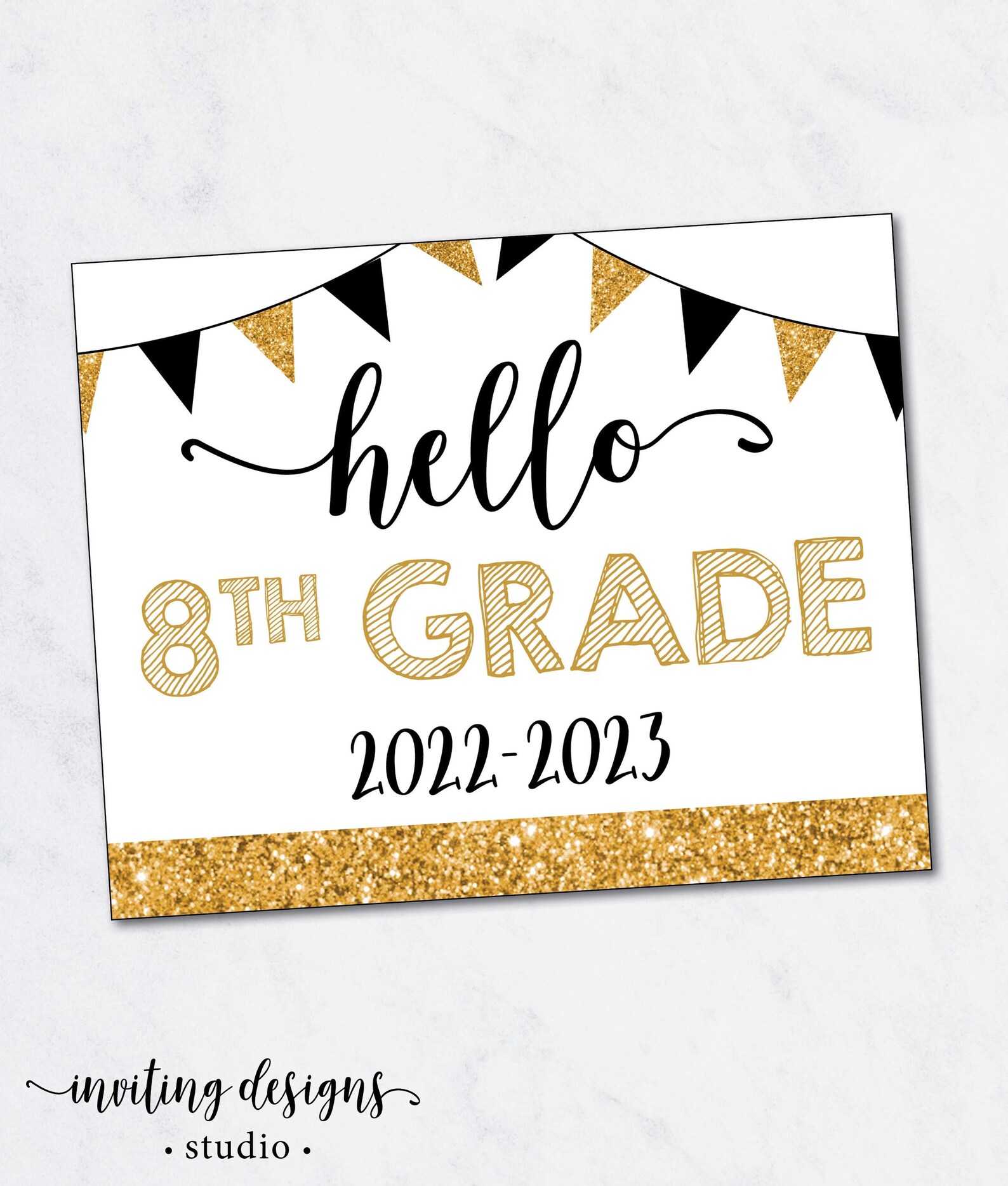 First Day of 8th Grade Sign / Printable Back to School Sign / Etsy