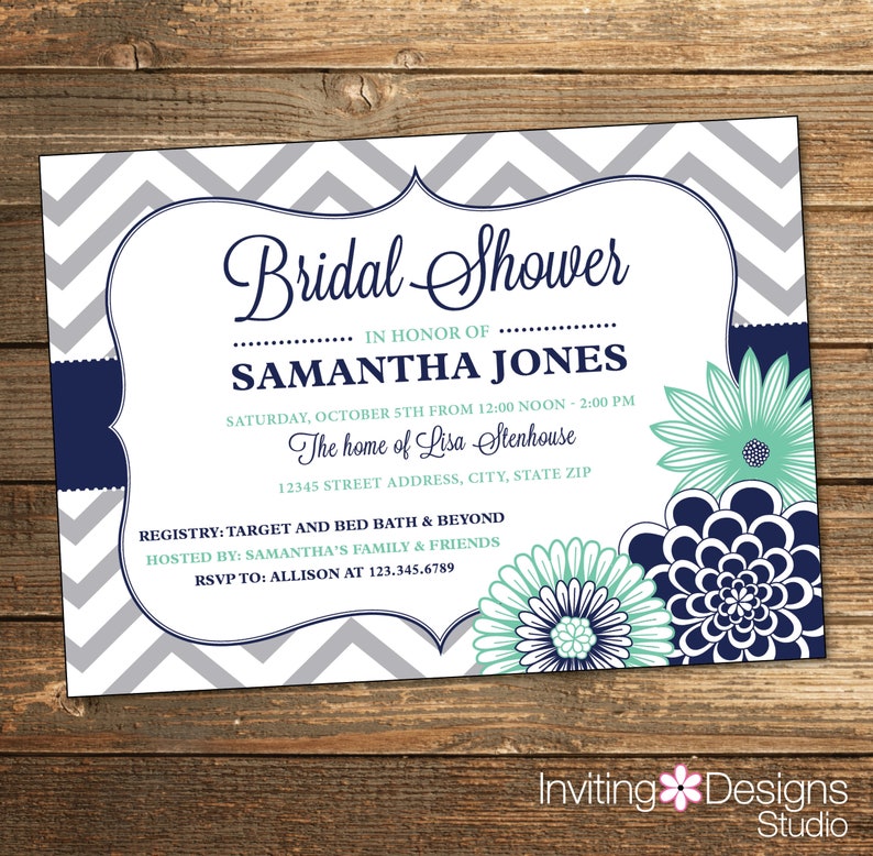 Chevron Brautdusche Einladung Marine und Minze Hochzeit Dusche Navy Blau und Minze Grün Blumen Chevron laden Vorlage druckbare Datei Chevron Brautdusche Einladung Marine und Minze Hochzeit Dusche Navy Blau und Minze Grün Blumen Chevron laden Vorlage druckbare Datei