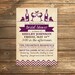 Wine Bridal Shower Invitation, Wine Party, Vintage, Rustic, Purple, Printable Invitations 