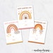 Rainbow Valentine Cards / Set of Valentine's Cards / Kids Valentine / Boho Rainbow / Classroom Valentines / SET of 3 INSTANT DOWNLOAD