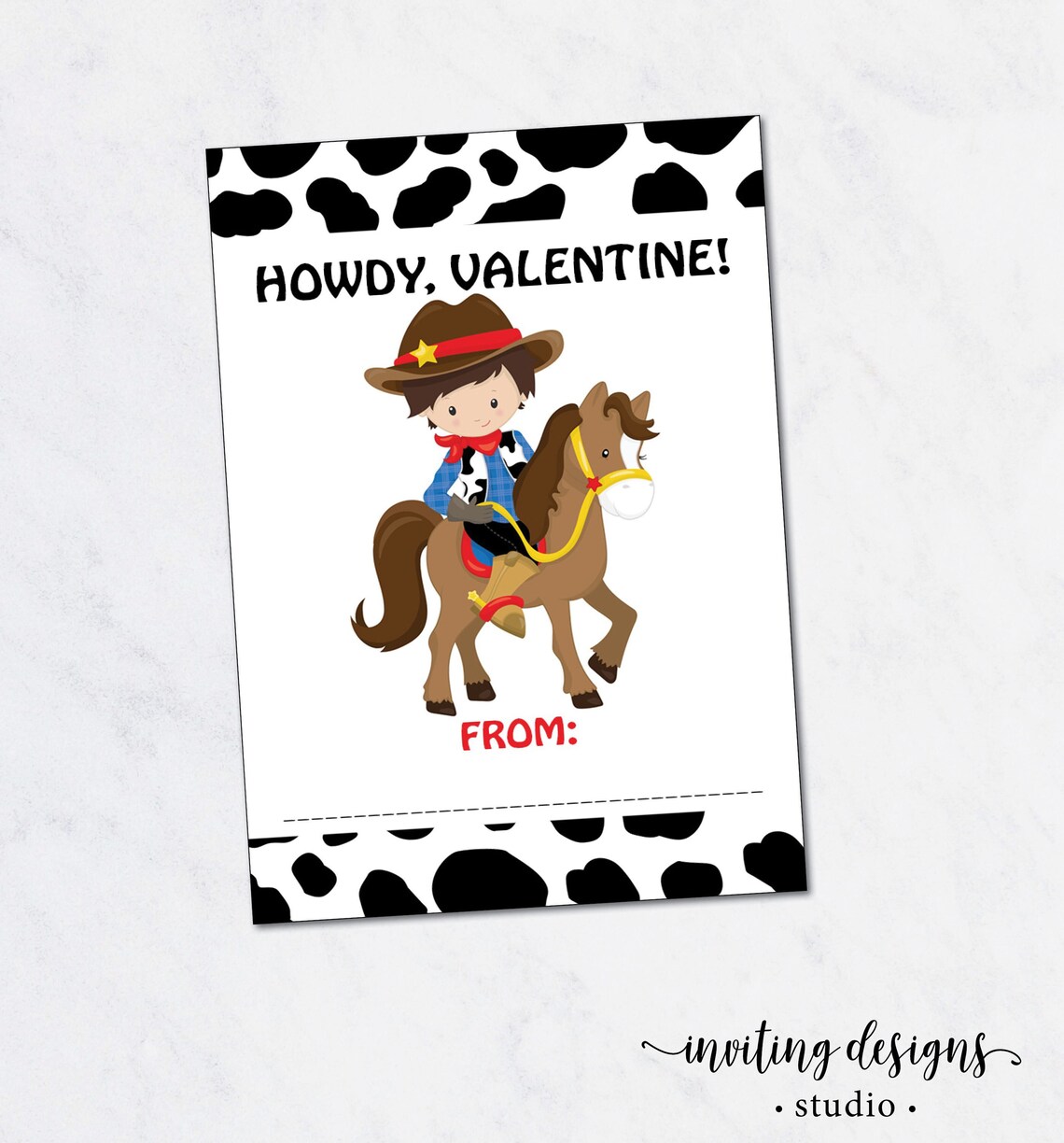 Cowboy Valentine's Day Card / Western Valentine Cards / Yellowstone ...