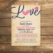 Bridal Shower Invitation, Love, Birds, Heart, Navy Blue, Pink, Rustic, Printable Invitations 