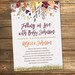 Fall Baby Shower Invitation, Autumn Baby Shower, Watercolor, Floral, Fall Flowers, Baby Girl, Baby Shower Invitations (PRINTABLE FILE)