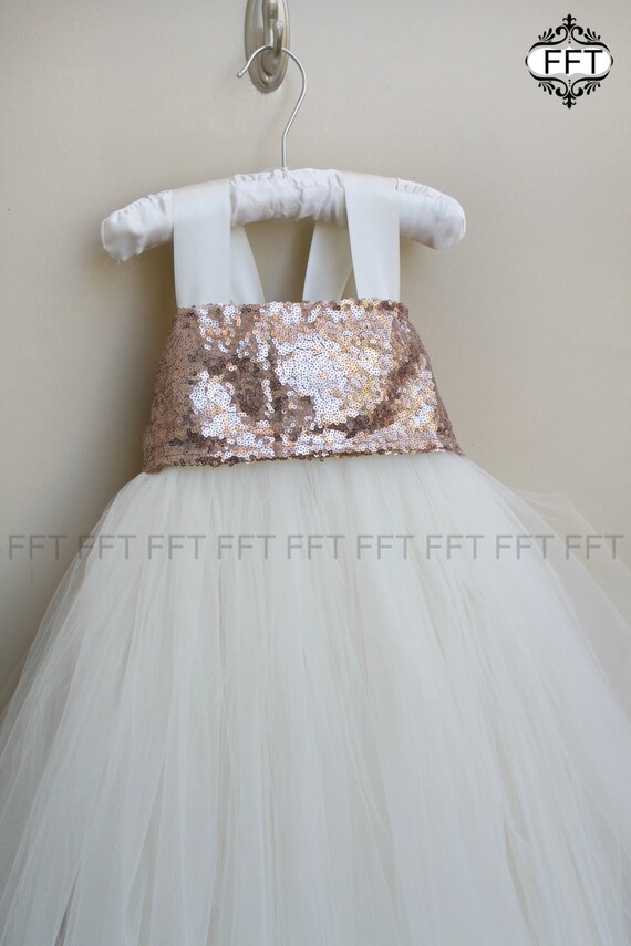 rose gold little girl dress
