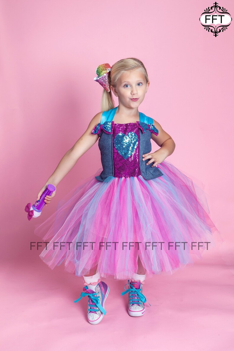 JoJo Siwa Inspired Dress, Birthday dress, Halloween costume