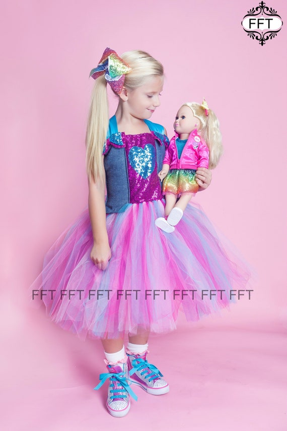 JoJo Siwa Inspired Dress, Birthday dress, Halloween costume