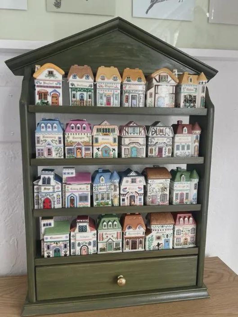 Lenox Spice Village Complete Set of 24 Spice Jars & Rack - Charming ...