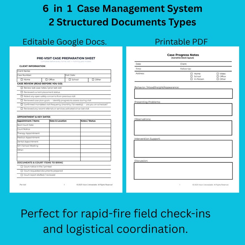 Rtw Case Management Forms.pdf Case Management Documentation Toolkit | Progress Notes Template, Client ...
