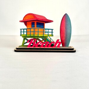 Handmade Miami Beach Wood Decor, Coastal Souvenir image 7