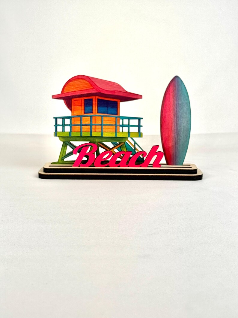 Handmade Miami Beach Wood Decor, Coastal Souvenir image 7