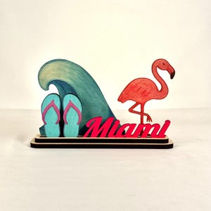 Handmade Miami Beach Wood Decor, Coastal Souvenir image 19