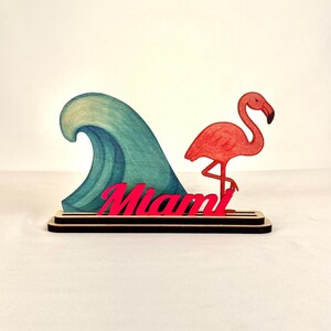 Handmade Miami Beach Wood Decor, Coastal Souvenir image 20
