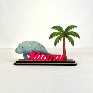 Handmade Miami Beach Wood Decor, Coastal Souvenir image 15
