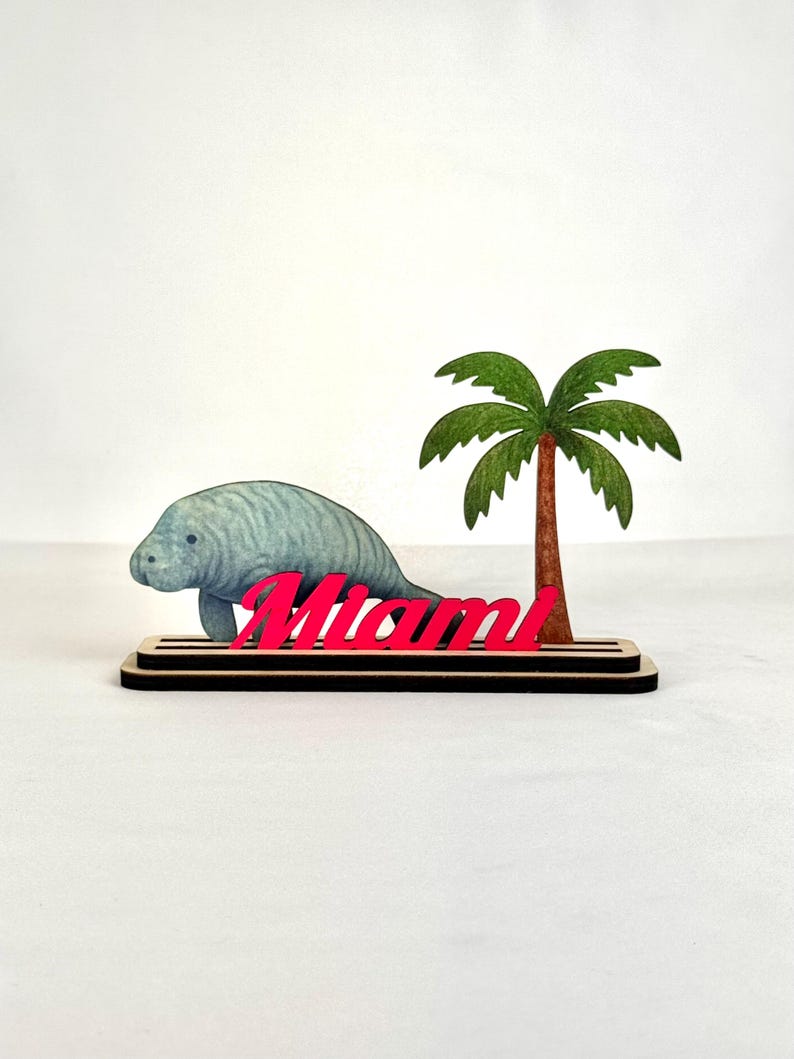 Handmade Miami Beach Wood Decor, Coastal Souvenir image 15