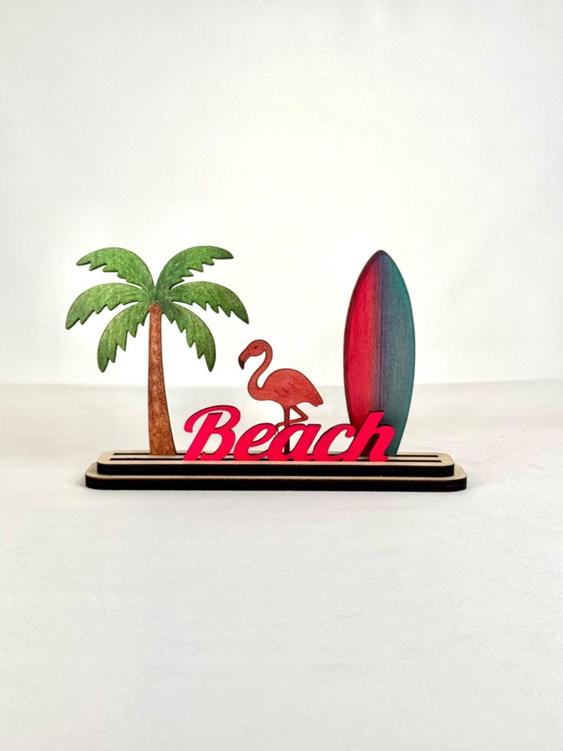 Handmade Miami Beach Wood Decor, Coastal Souvenir image 13
