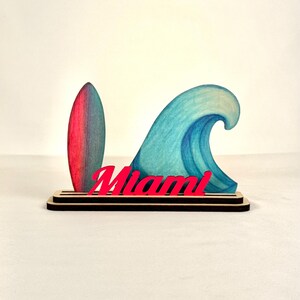 Handmade Miami Beach Wood Decor, Coastal Souvenir image 18