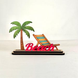 Handmade Miami Beach Wood Decor, Coastal Souvenir image 12