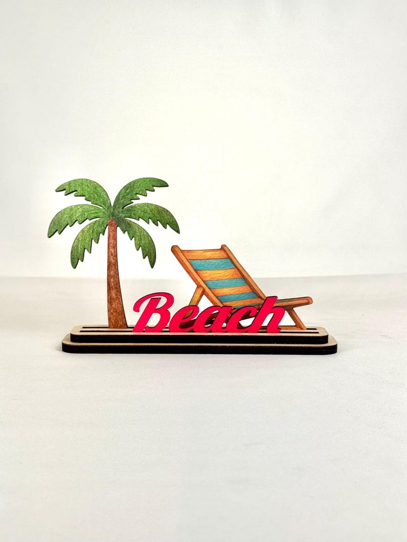 Handmade Miami Beach Wood Decor, Coastal Souvenir image 12