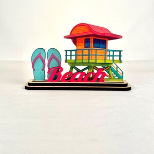 Handmade Miami Beach Wood Decor, Coastal Souvenir image 4