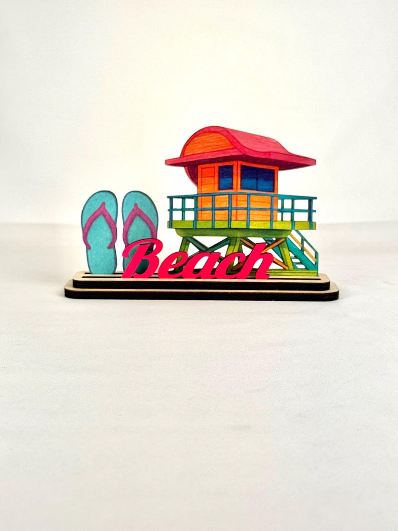 Handmade Miami Beach Wood Decor, Coastal Souvenir image 4