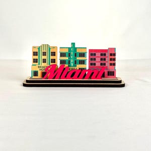 Handmade Miami Beach Wood Decor, Coastal Souvenir image 5