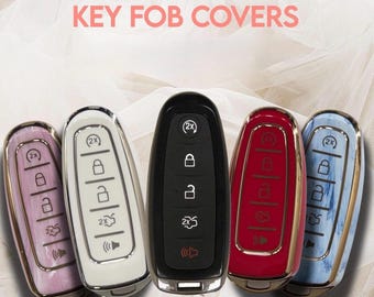 5 Button Key Fob Cover & Keychain – Rectangular Button Layout TPU Case (Check Fit)