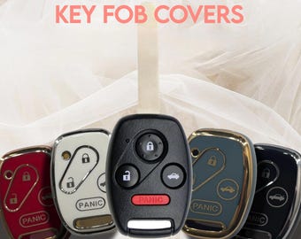 4 Button Physical Key Fob Cover & Keychain – Circular Layout TPU Case (Check Fit)