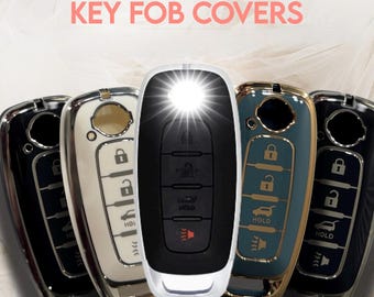 4 Button Key Fob Cover & Keychain – Linear Button Design TPU Case (Check Fit)