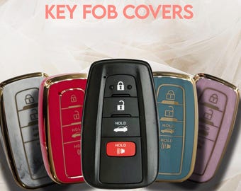 4 Button Key Fob Cover & Keychain – Compact Oval TPU Case (Check Fit)
